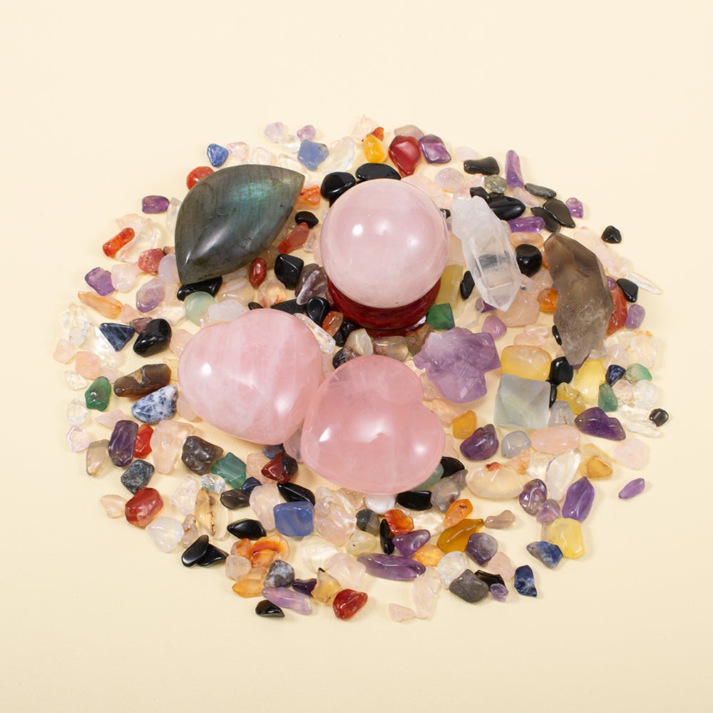 Rose Quartz Love Energy Crystal Set