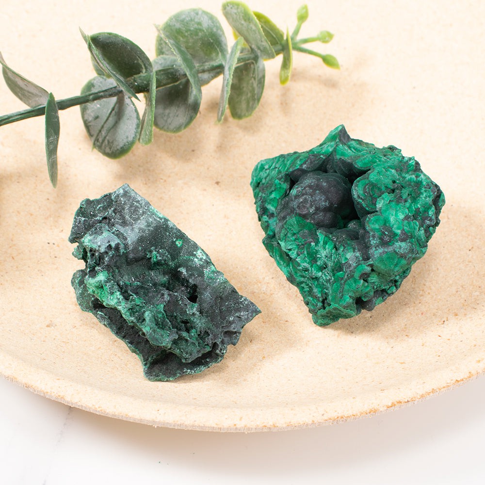 Raw Green Malachite Stones