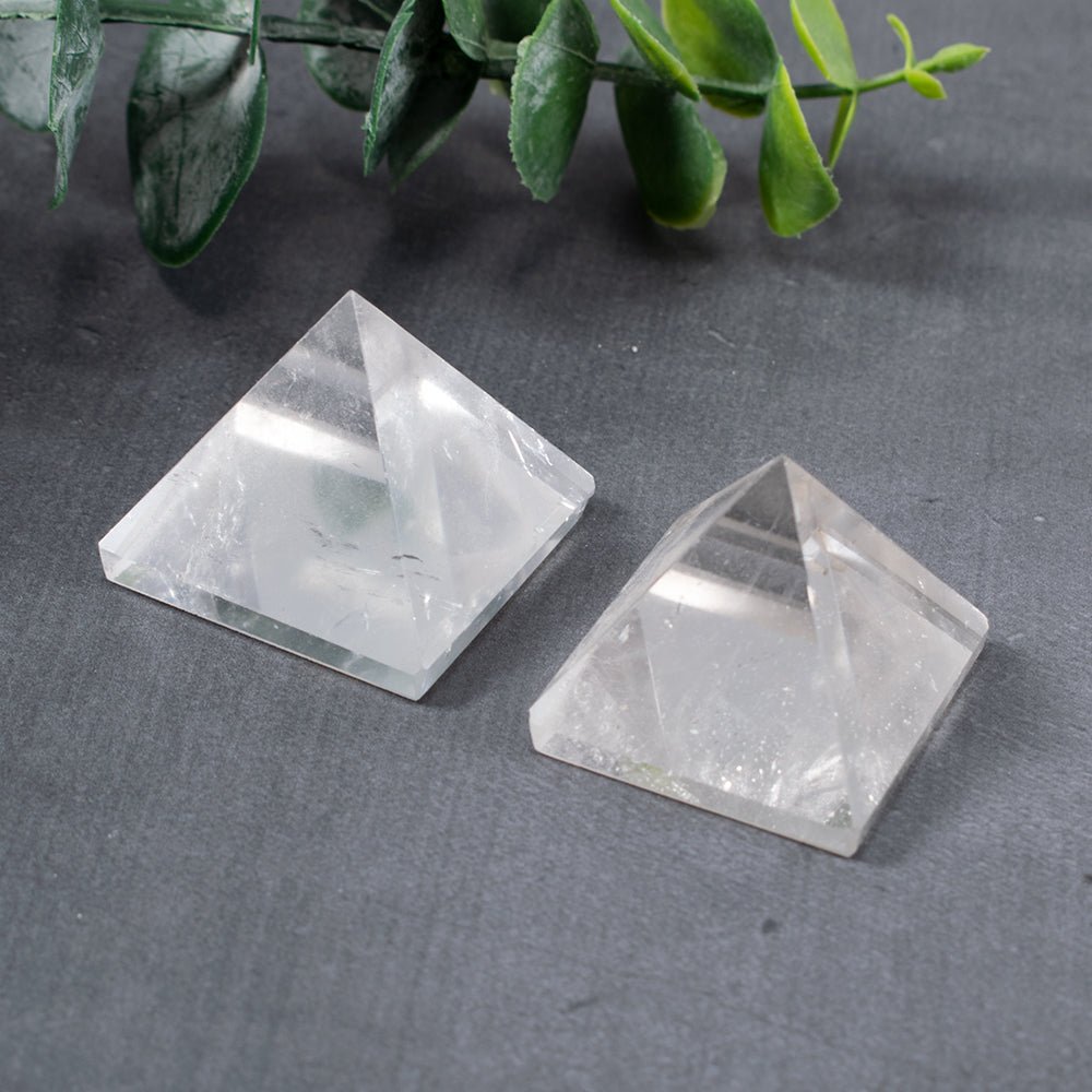 Natural Crystal Clear Quartz Pyramid