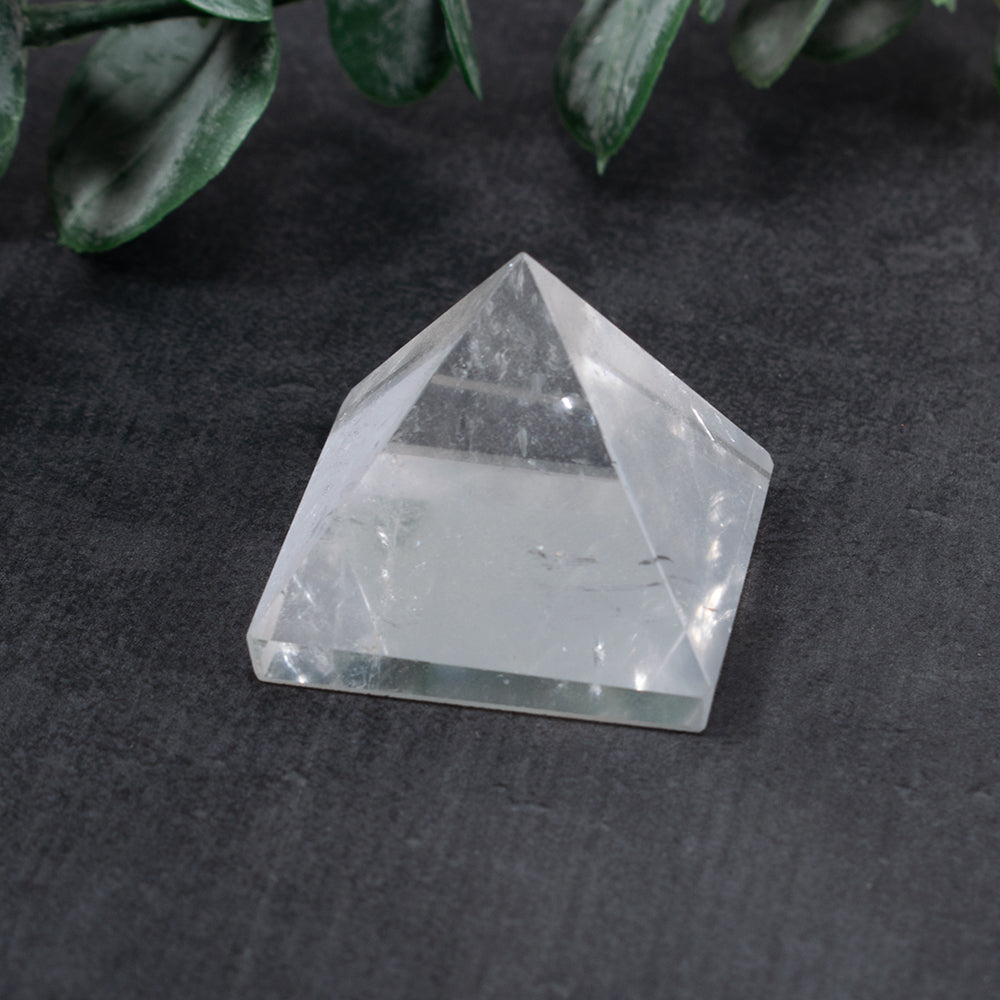 Natural Crystal Clear Quartz Pyramid