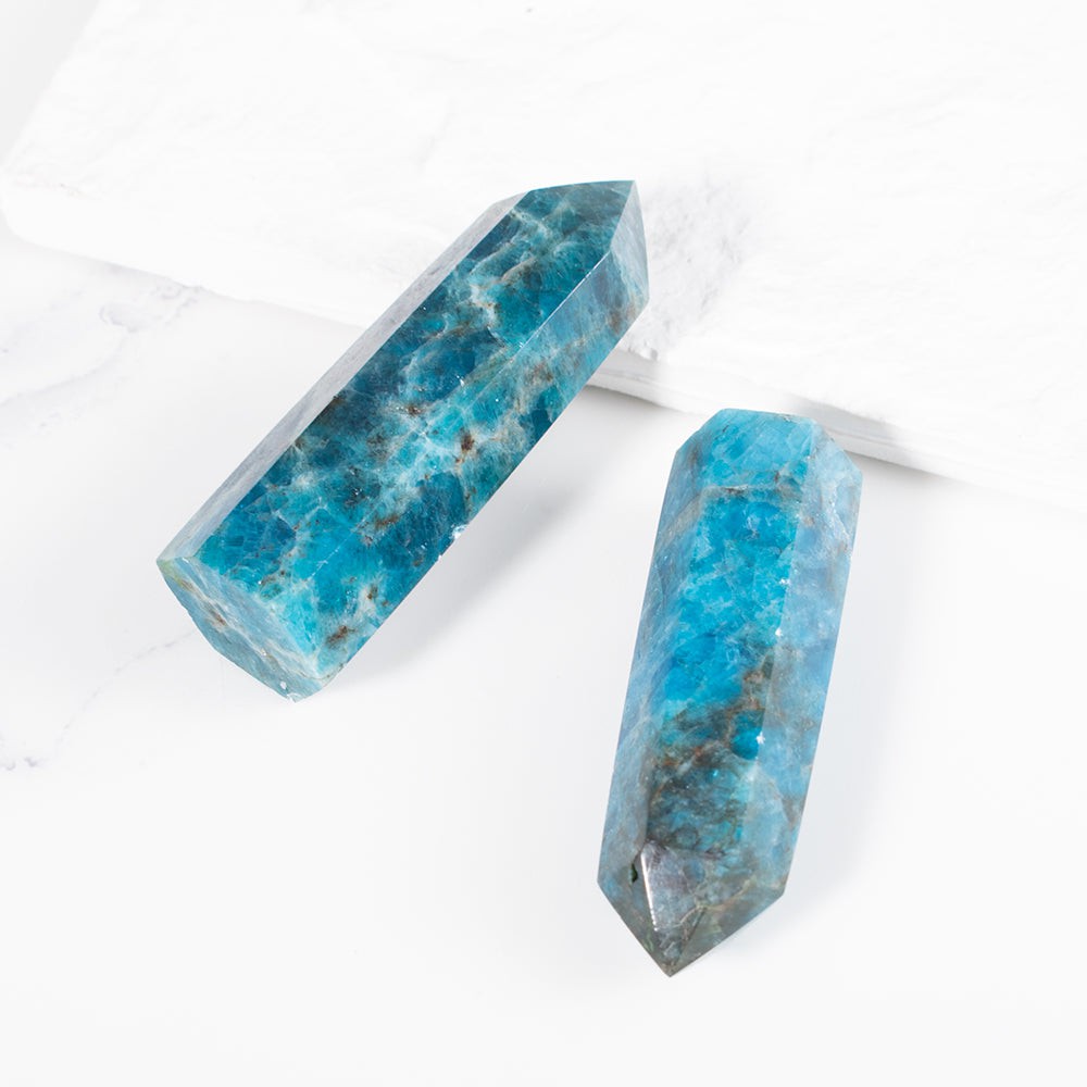 Blue Apatite Crystal Point