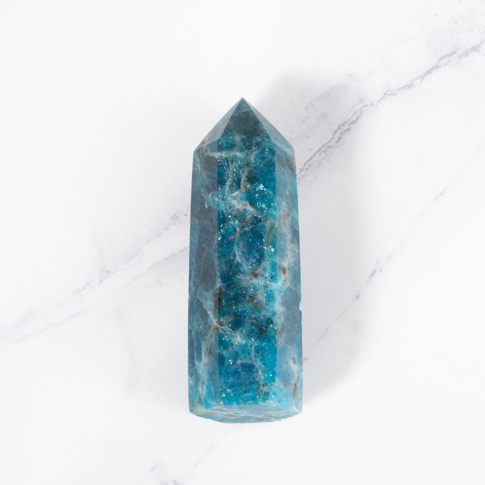 Blue Apatite Crystal Point