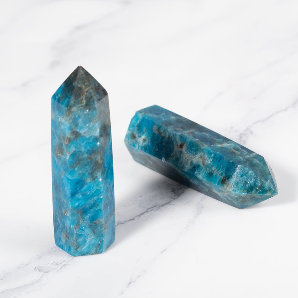 Blue Apatite Crystal Point