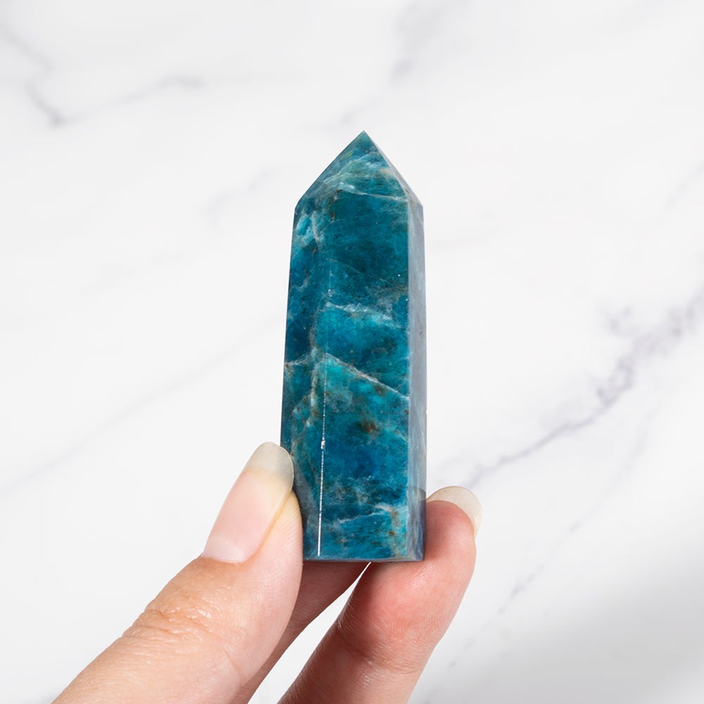 Blue Apatite Crystal Point