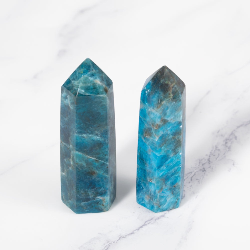 Blue Apatite Crystal Point