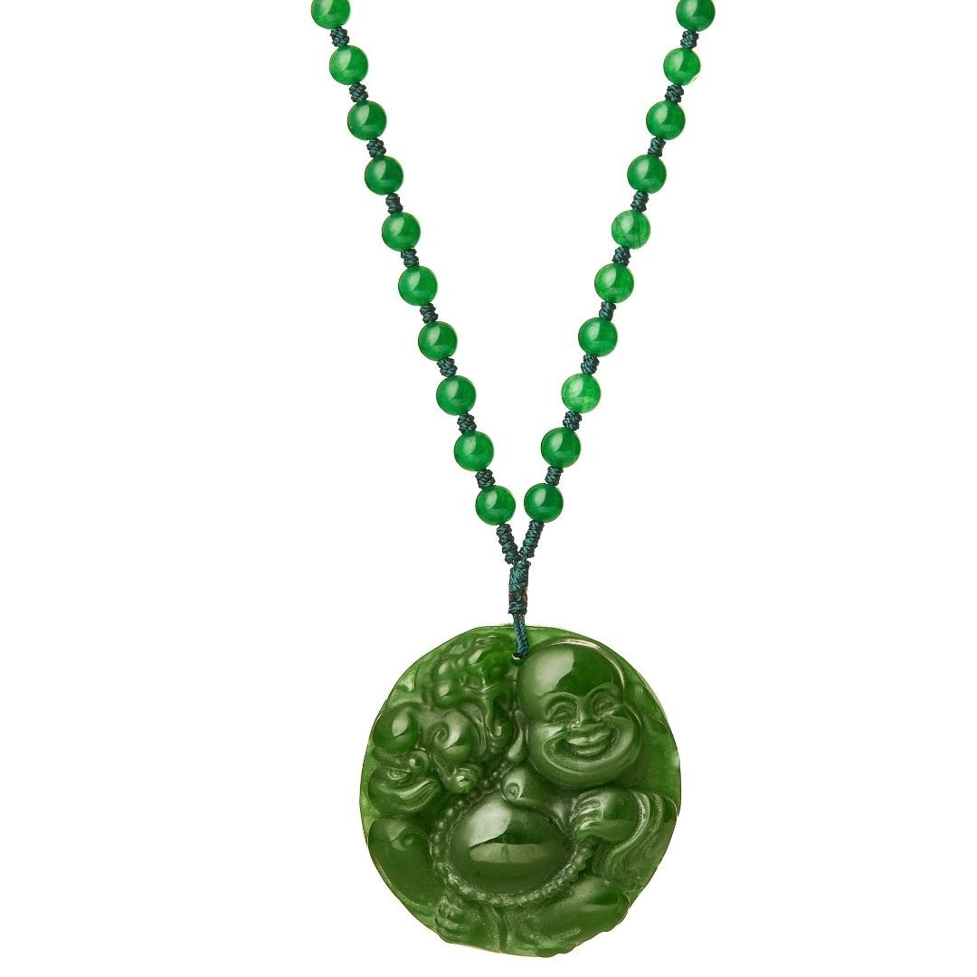 Jade Crystal Buddha Necklace