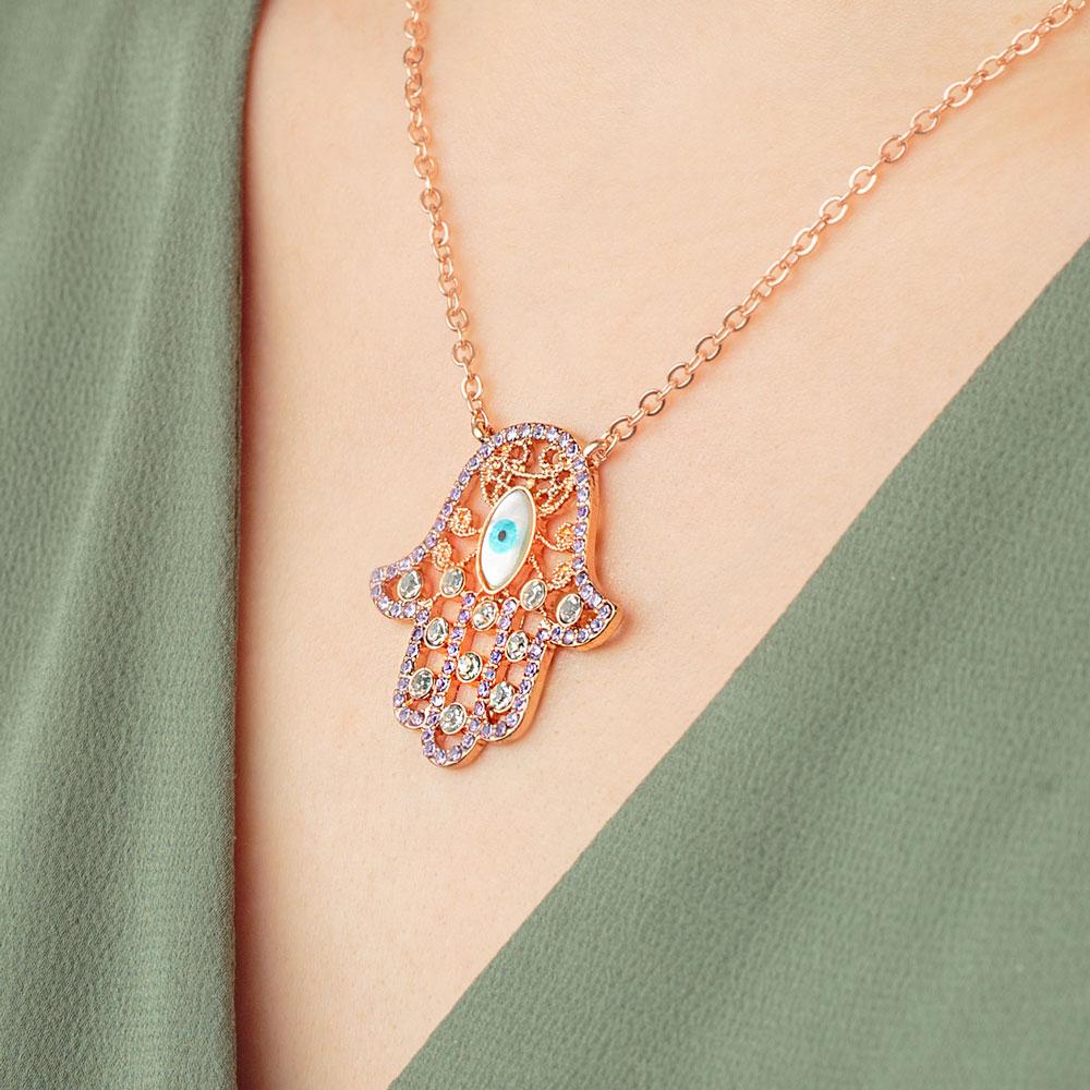Hamsa Eye Necklace