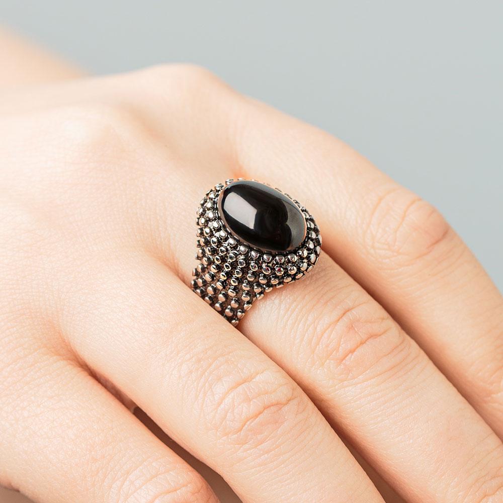 Protection Obsidian Gemstone Ring