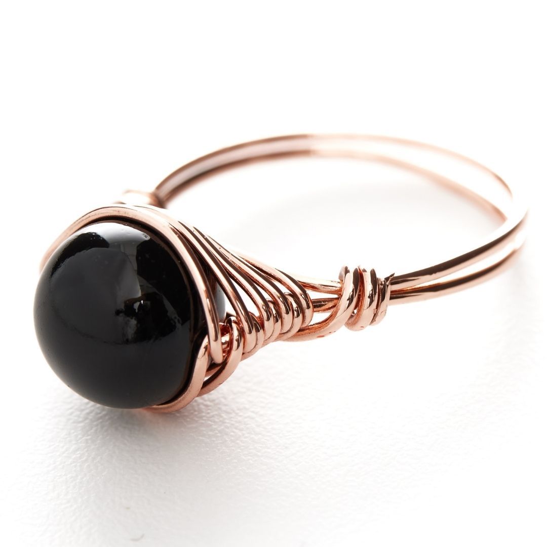 Natural Black Tourmaline Gemstone Ring