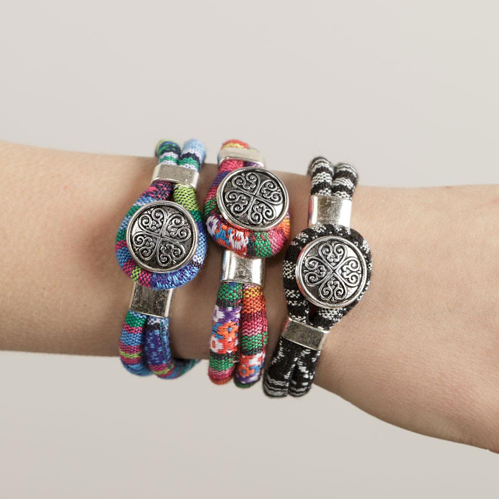 Boho Flower Charm Bracelet