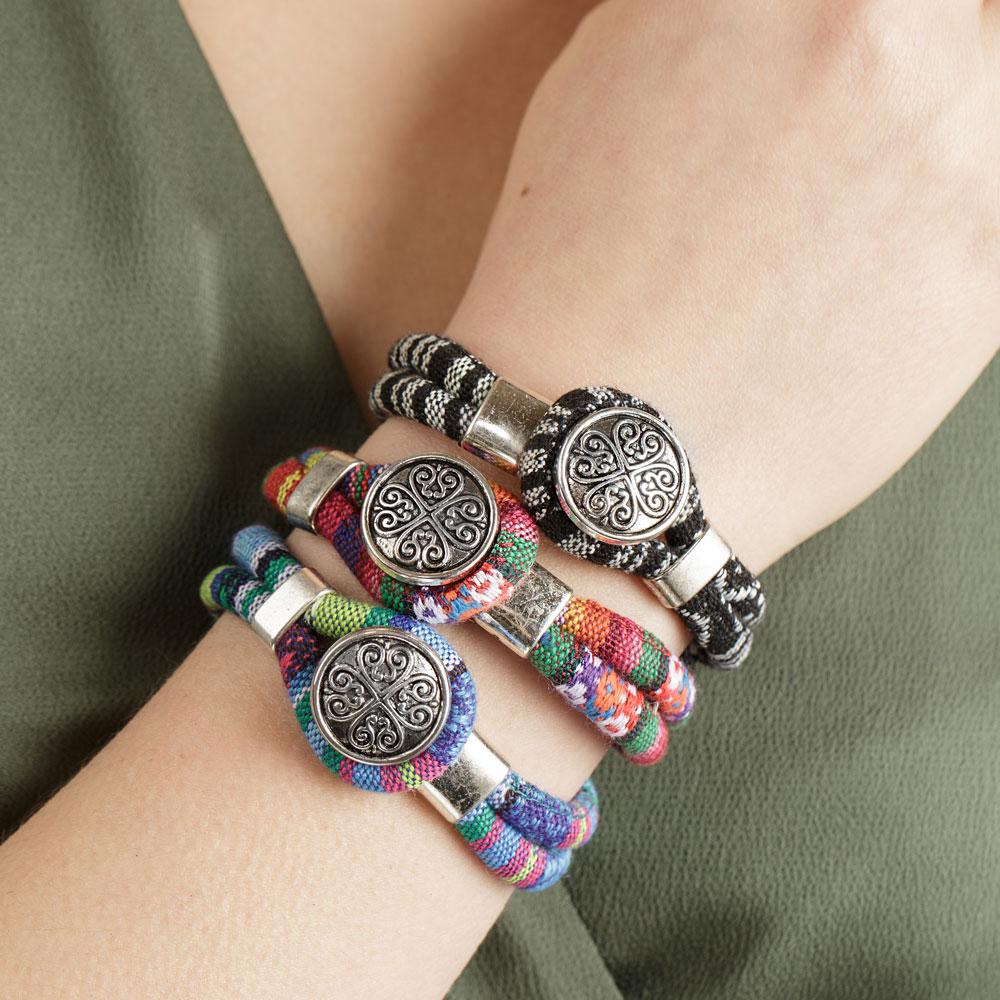Boho Flower Charm Bracelet