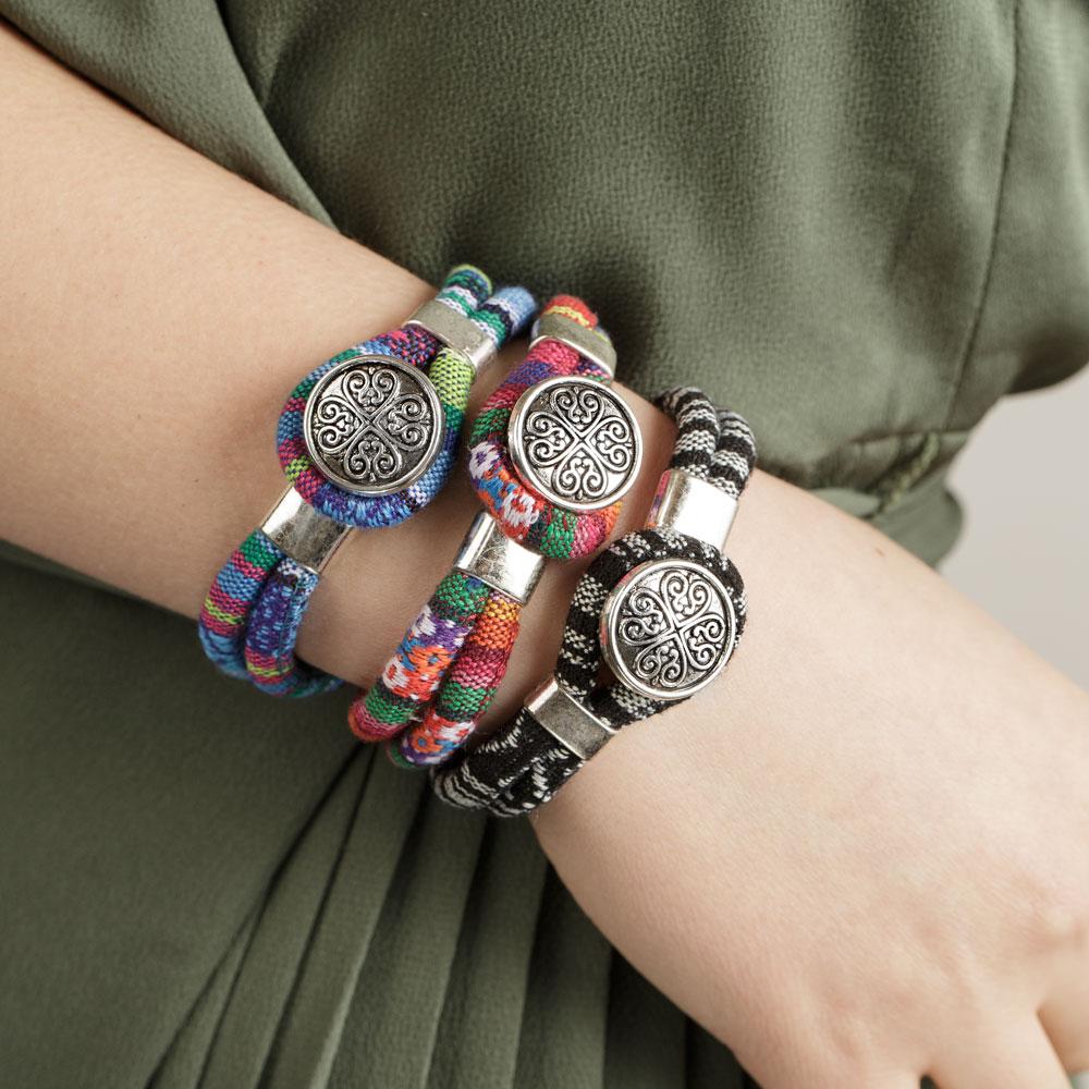 Boho Flower Charm Bracelet