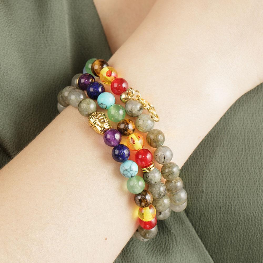 7 Chakra Labradorite Bracelet