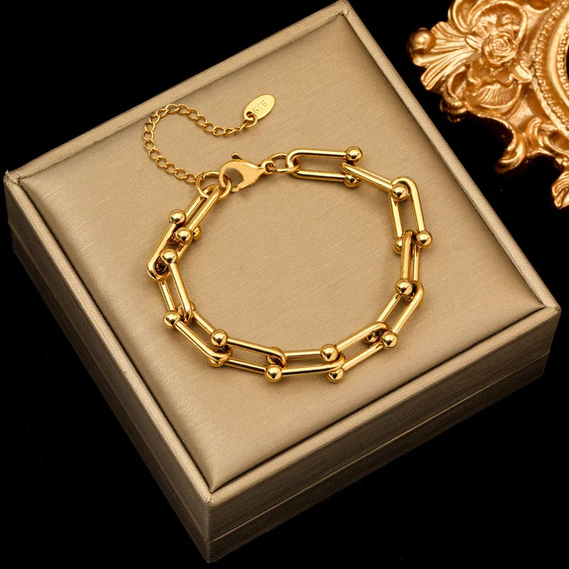 Gold Beaded Link Collection