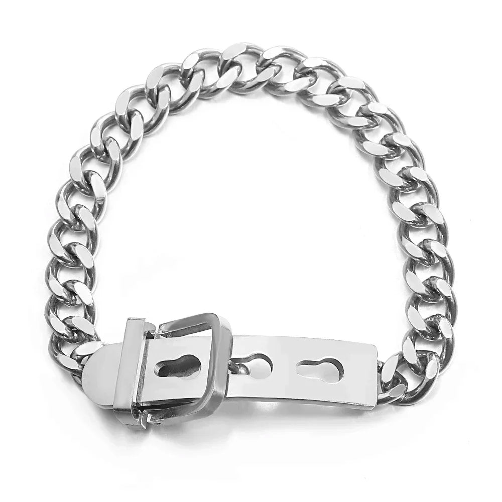 Chunky Belt Buckle Bracelet