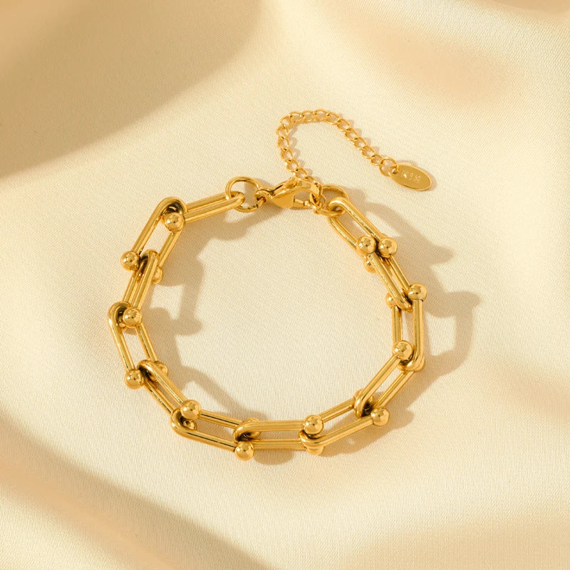 Gold Beaded Link Collection