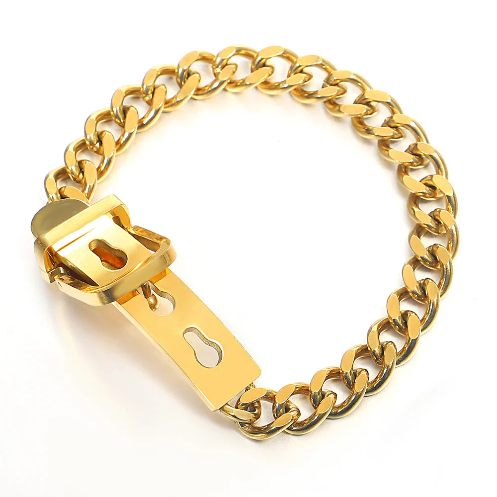 Chunky Belt Buckle Bracelet