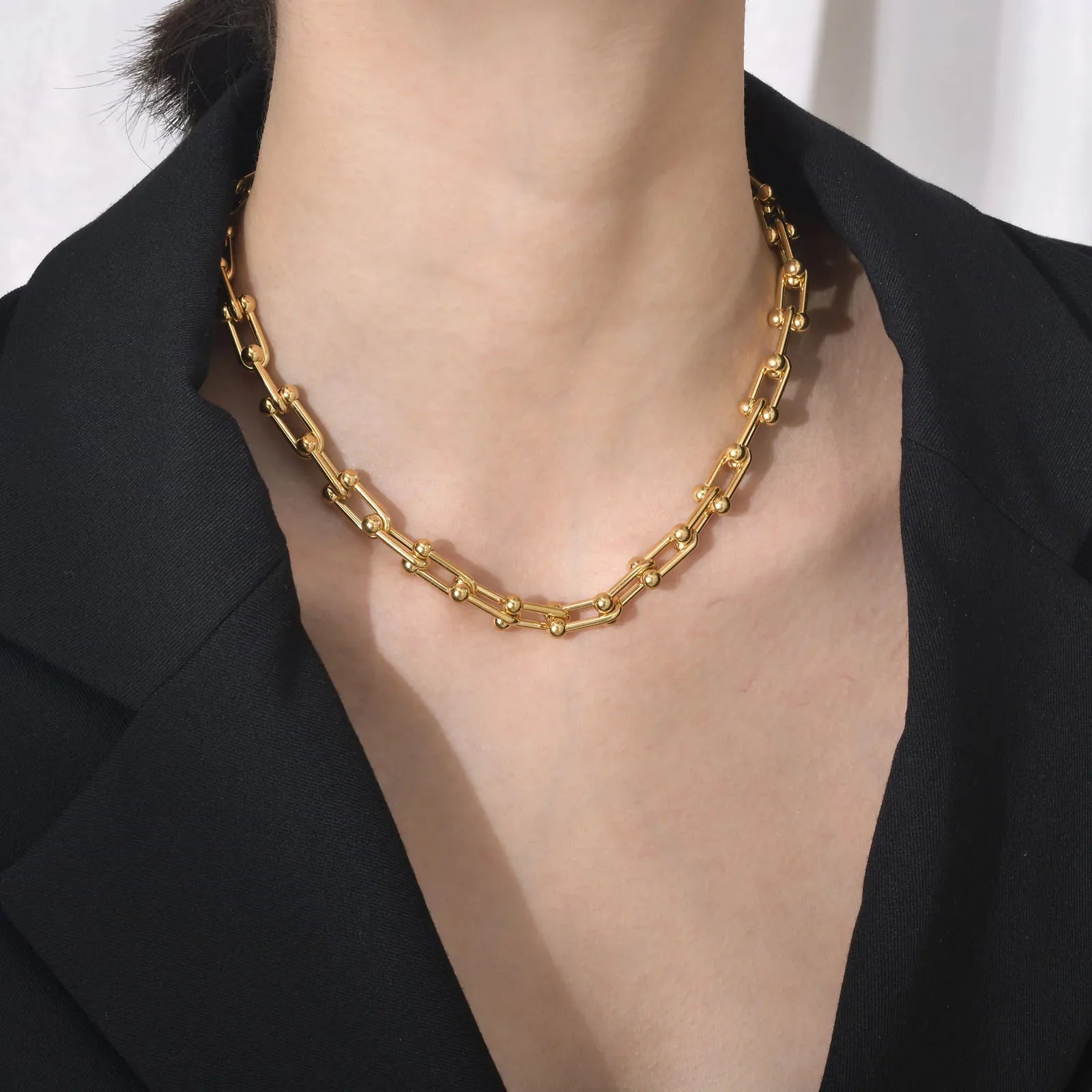 Gold Beaded Link Collection