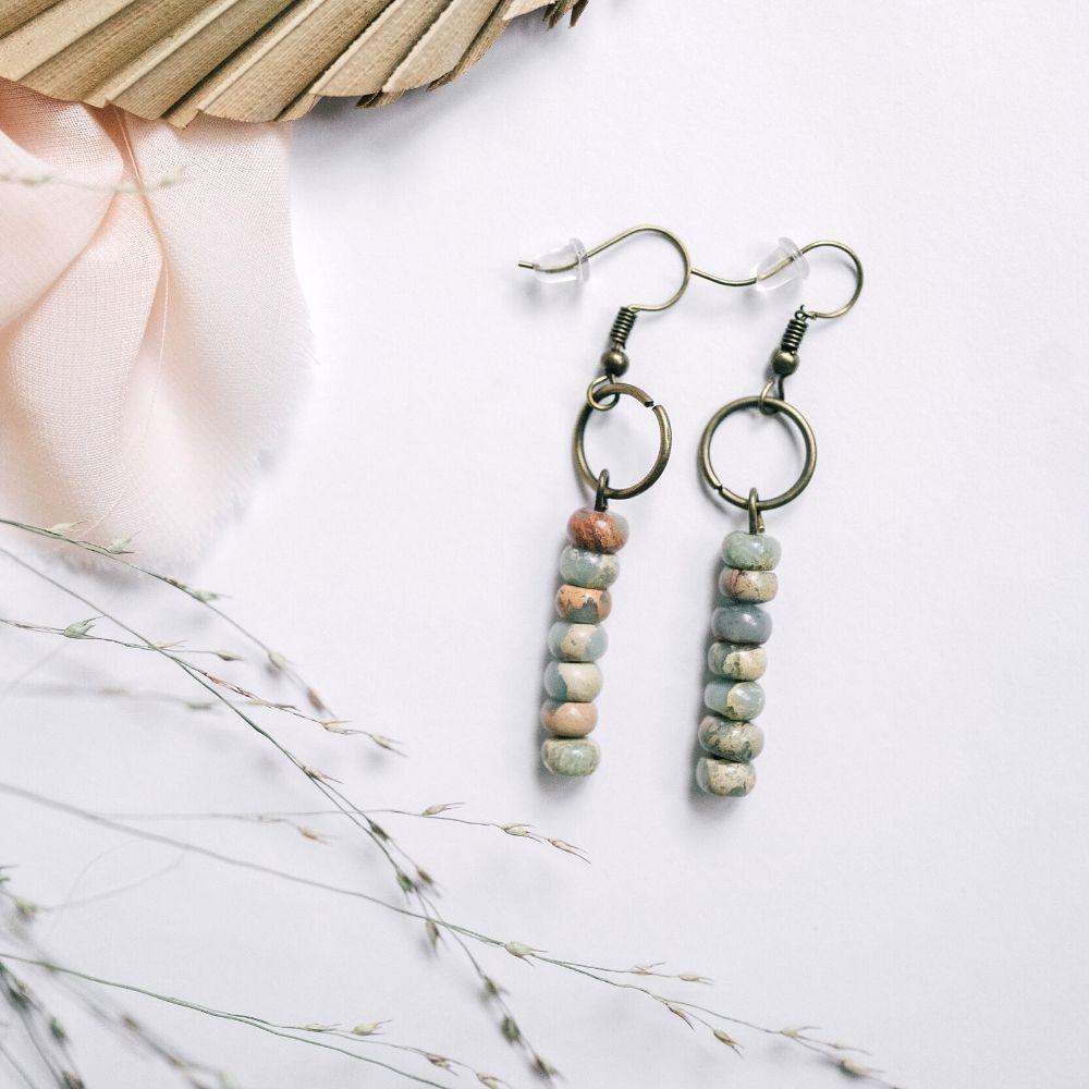 Vintage Jasper Earrings