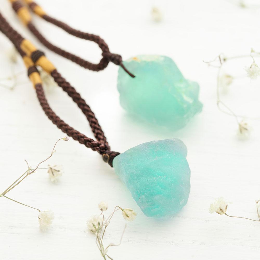 Summer Daze Raw Fluorite Necklace