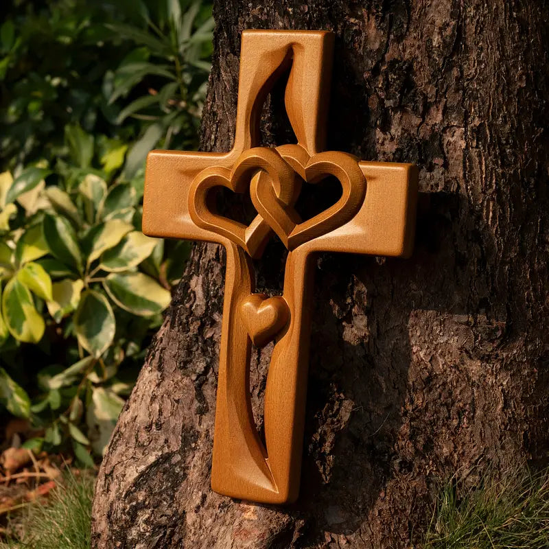 šFactory Outlet Sale- SAVE 49%OFFš„Intertwined Hearts Wooden Cross