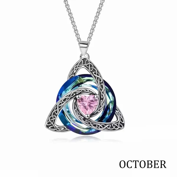 Birthstone Celtic Knot Necklace for Women