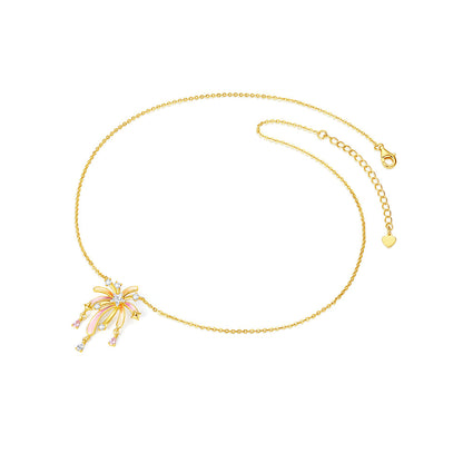 Romantic Luminous Fireworks Necklace in S925 Silver — The Perfect Gift