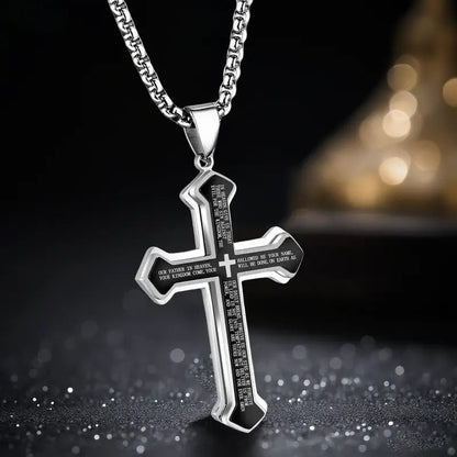 ✝️ “The Lord's Prayer” Cross Necklace -- Unisex