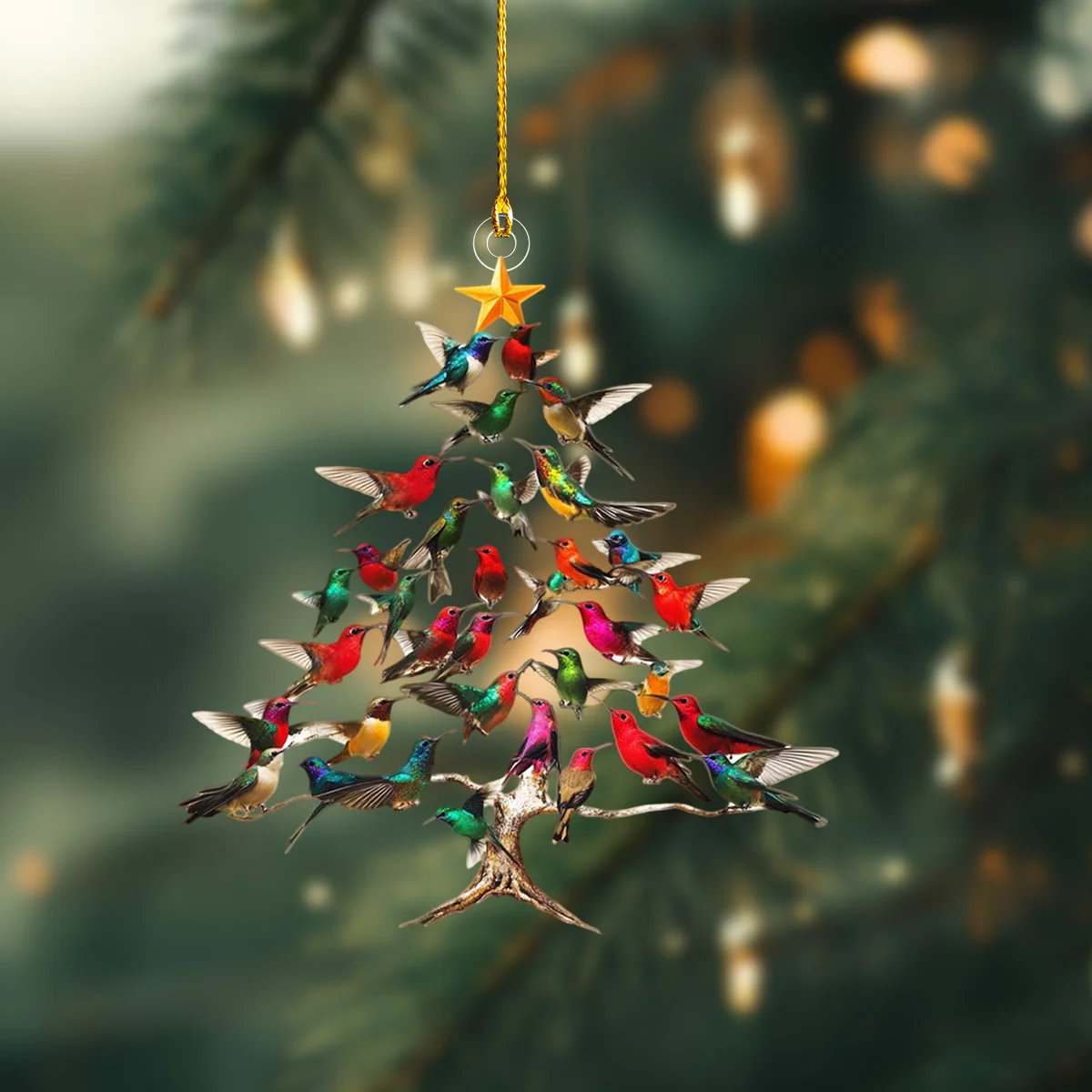 🐦🎄Hummingbird Christmas 2D Acrylic Ornament