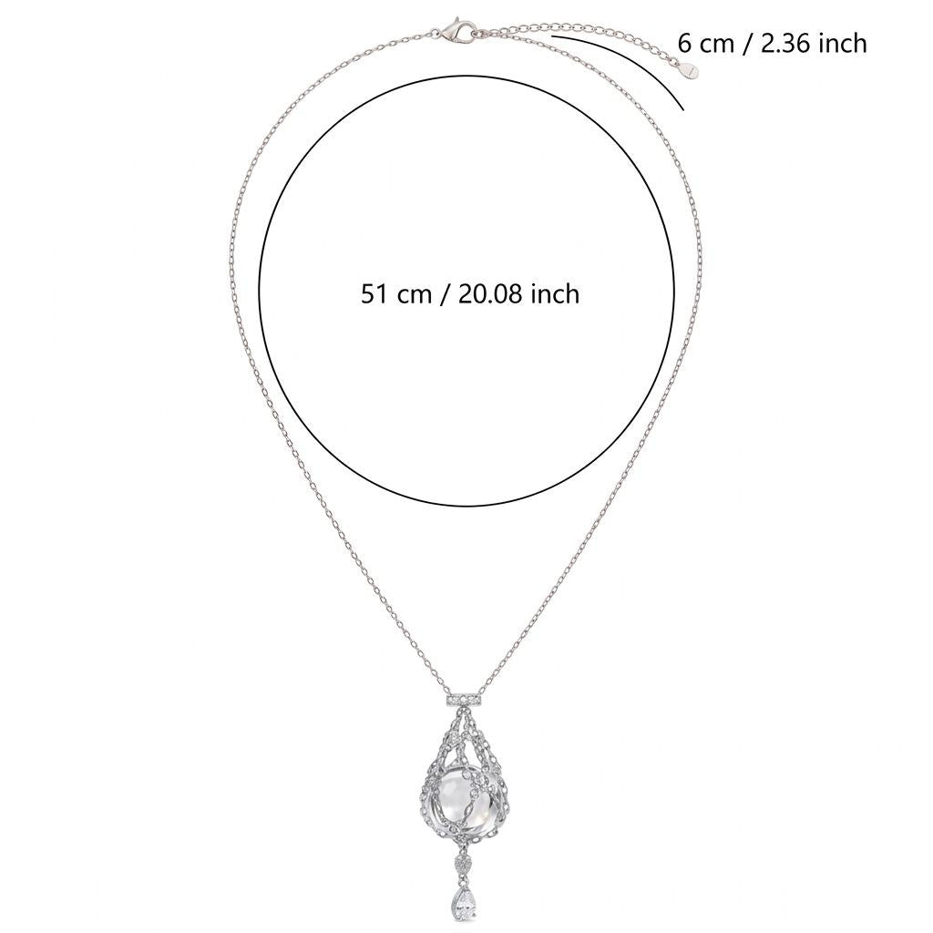 AC Natural Crystal Pouch Necklace