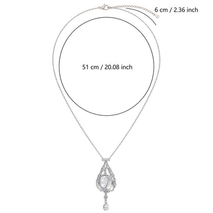 AC Natural Crystal Pouch Necklace