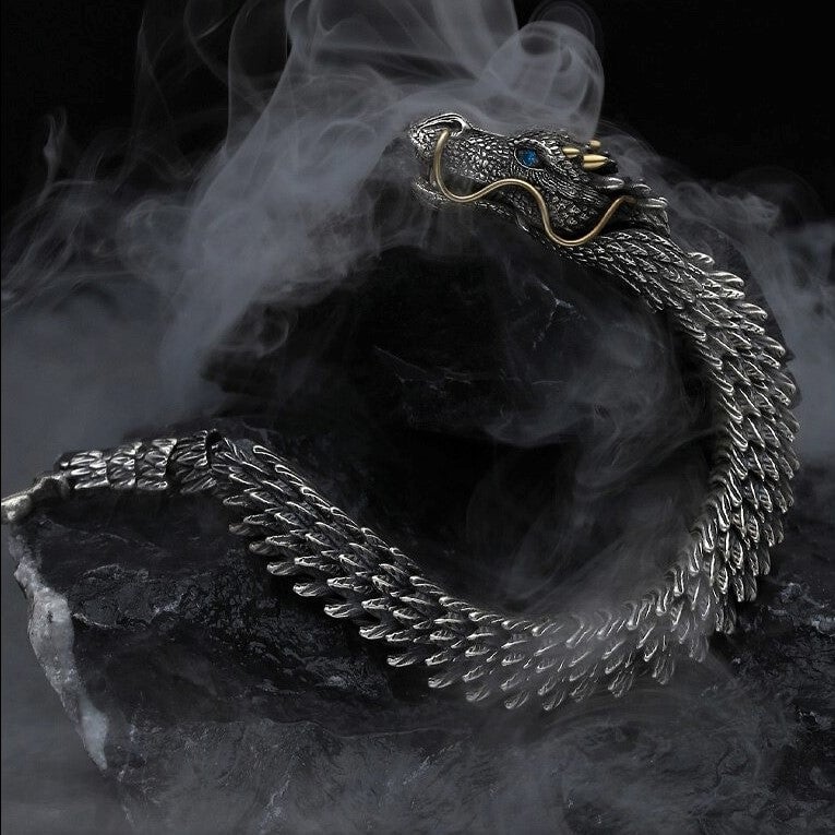 ⏰HOT 49% OFF -Handmade gold horned dragon bracelet