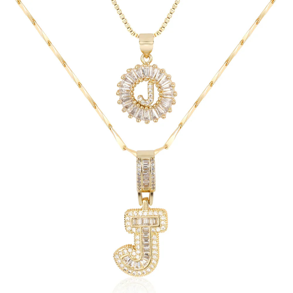 【LAST DAY 48% OFF】2 Pack - Initial Letter Pendant Necklaces