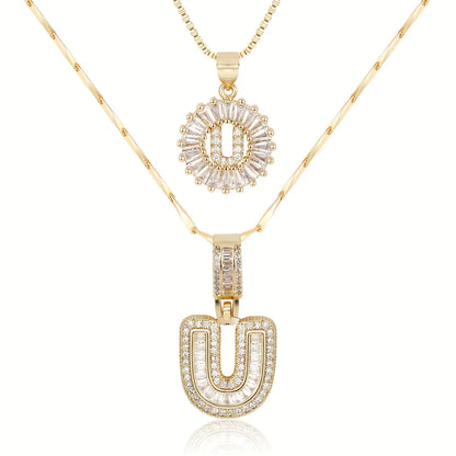 【LAST DAY 48% OFF】2 Pack - Initial Letter Pendant Necklaces