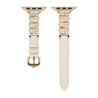 Aurora Crystal Leather Apple Watch Strap