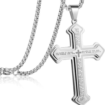 ✝️ “The Lord's Prayer” Cross Necklace -- Unisex
