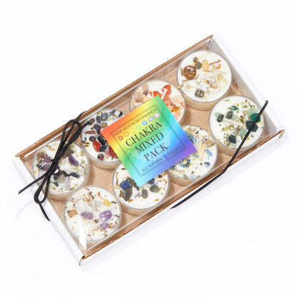 Handmade Tealight Crystal Candles set- Soy Holiday Candles