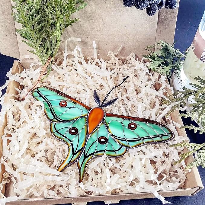 Peleides blue morpho butterfly suncatcher, stained glass window hangings, unique Mother's Day gift, gift for mom, handmade home decor