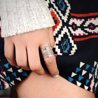 🔥Hot Sale 49% OFF🎁Sterling Silver Bohemian Openwork Carved Turquoise Ring