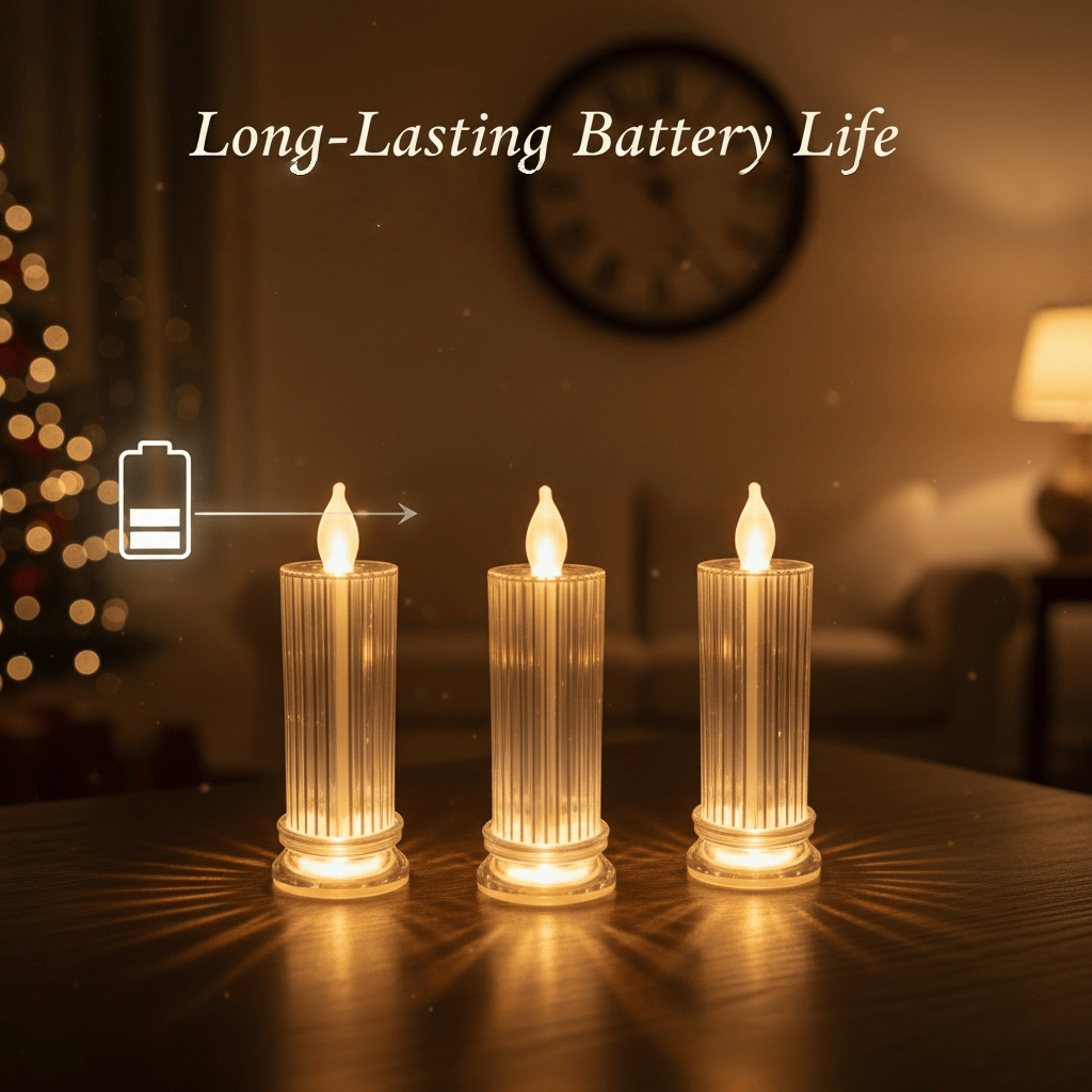 🔥HOT SALE 49%OFF✨🕯️LED Crystal Candle Lights（4pcs in 1 set）