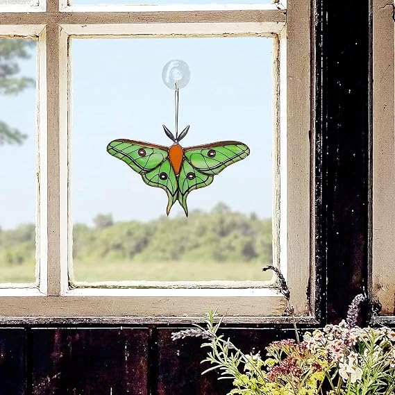 Peleides blue morpho butterfly suncatcher, stained glass window hangings, unique Mother's Day gift, gift for mom, handmade home decor