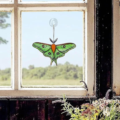 Peleides blue morpho butterfly suncatcher, stained glass window hangings, unique Mother's Day gift, gift for mom, handmade home decor