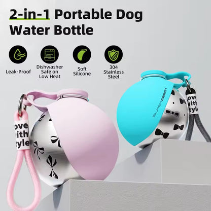🎁 HOT DEAL – Up to 50% OFF 🔥2-in-1 Portable Dog Water Bottle for Small Dogs - Leak-Proof & Compact .