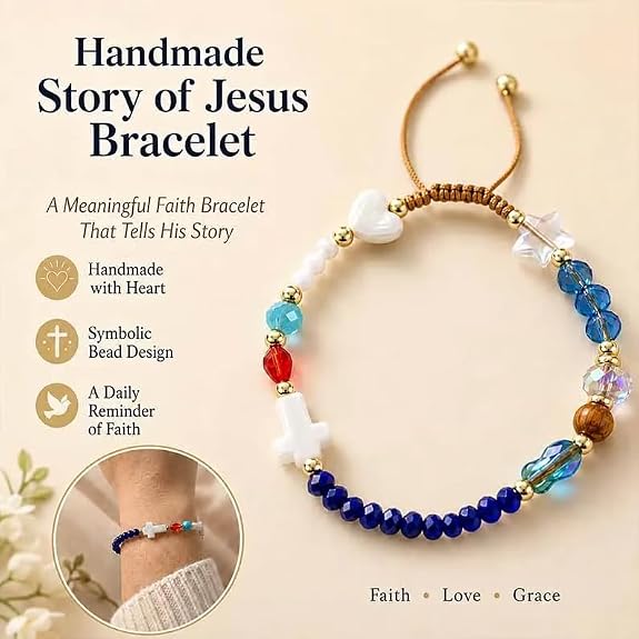 🎁Last Day 60% OFF - Handmade Story of Jesus Bracelet