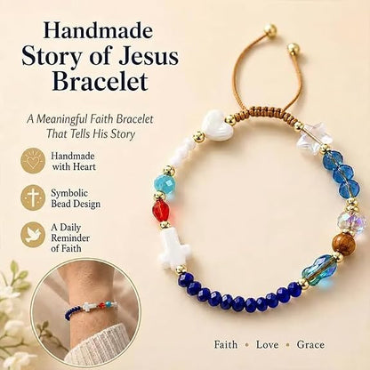 🎁Last Day 60% OFF - Handmade Story of Jesus Bracelet