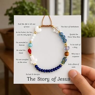🎁Last Day 60% OFF - Handmade Story of Jesus Bracelet