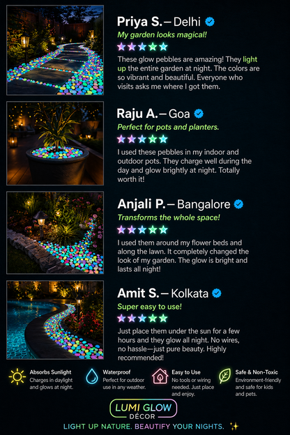 💥LAST DAY SALE 50%OFF💥🌈Colorful Glow-in-the-Dark Garden Stones