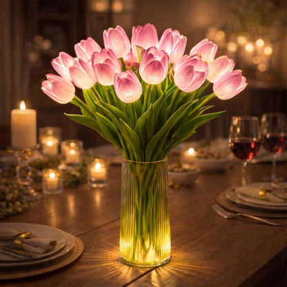 Romantic Tulip Night Light , 10/15 PCS Twinkling Led Tulips that Never Fade