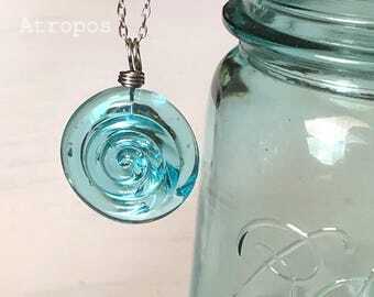 Teardrop Mason Jar Earrings: Recycled Vintage Glass