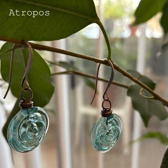 Teardrop Mason Jar Earrings: Recycled Vintage Glass